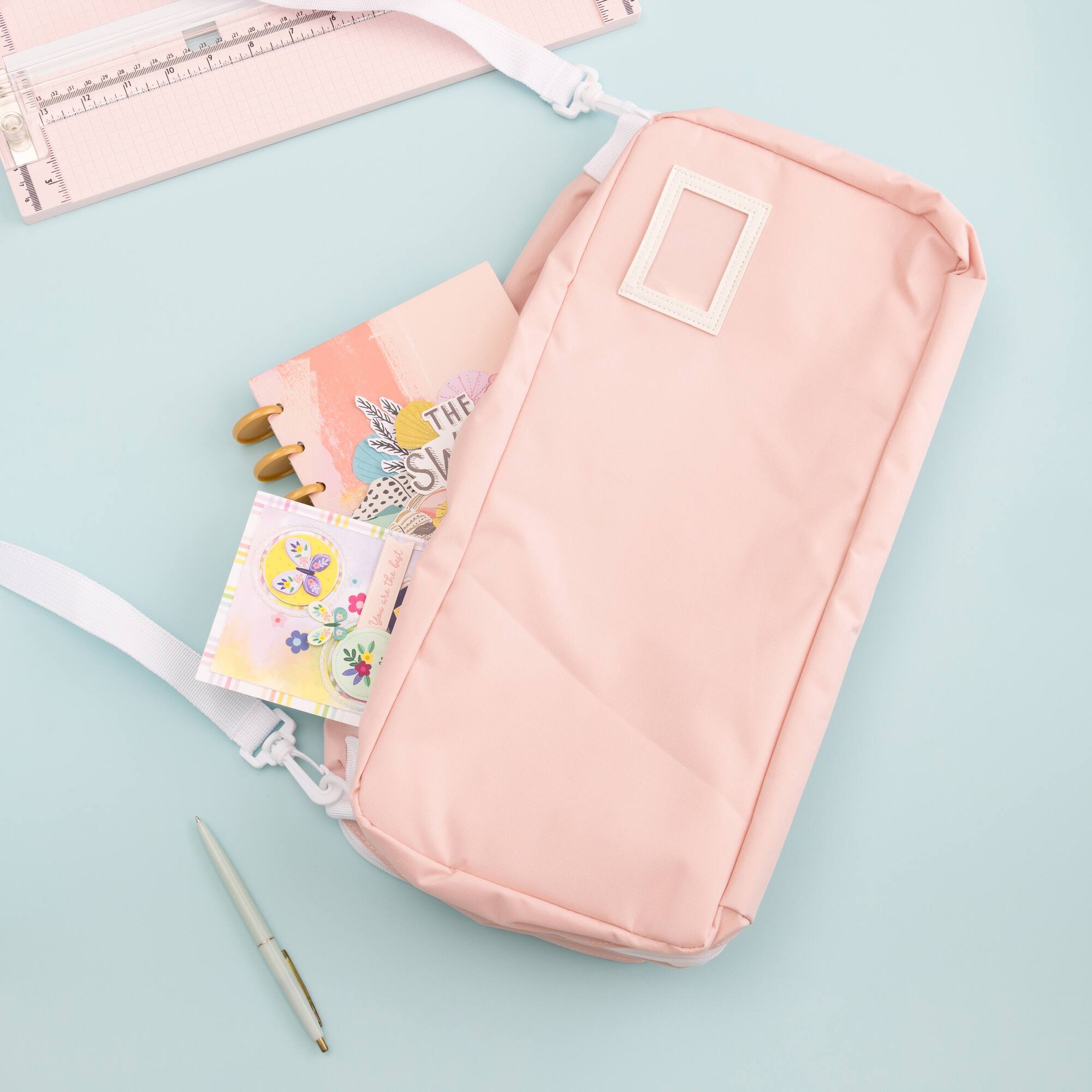 EK Success 17.5" Pink Craft Tote